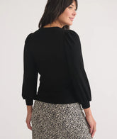 Marine Layer Women's Lexi Rib Puff Sleeve Top